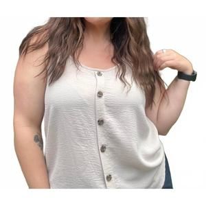 NEW FINAL TOUCH cami tank top in sand